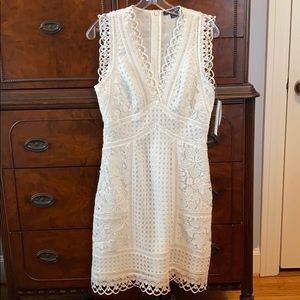 Gorgeous French connection white lace dress - sz 6